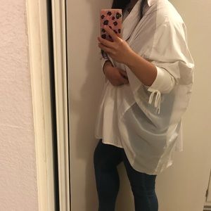 All saints off white chiffon cotton long shirt